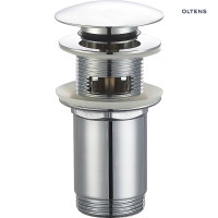 Oltens Halsa korek do umywalki klik klak okrągły z przelewem G1 1/4 chrom