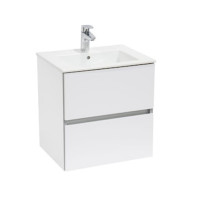 Roca Unik Suit zestaw łazienkowy 65 cm umywalka z szafką wisząca biały połysk